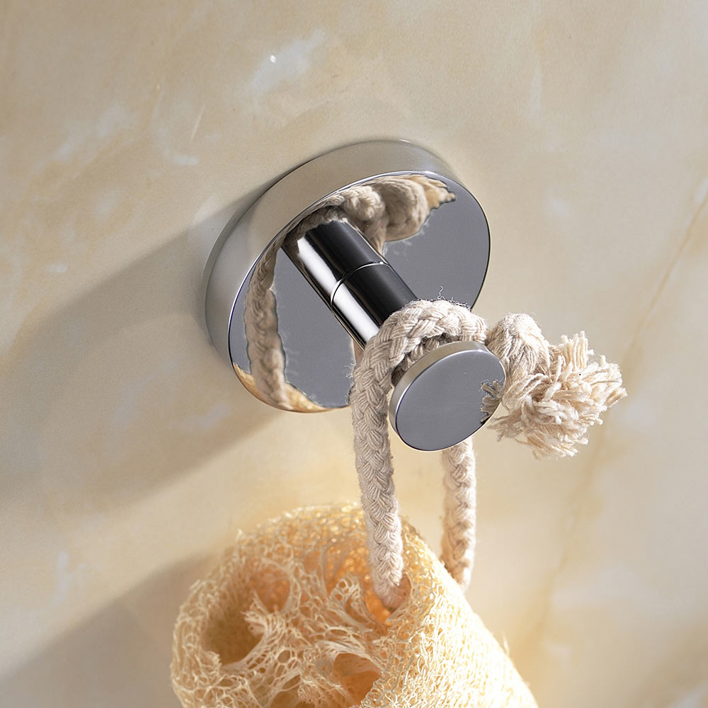 SUS304 Stainless Steel Bathroom Towel Hook Chrome finish Robe Hook Wall Mount/ 2Color
