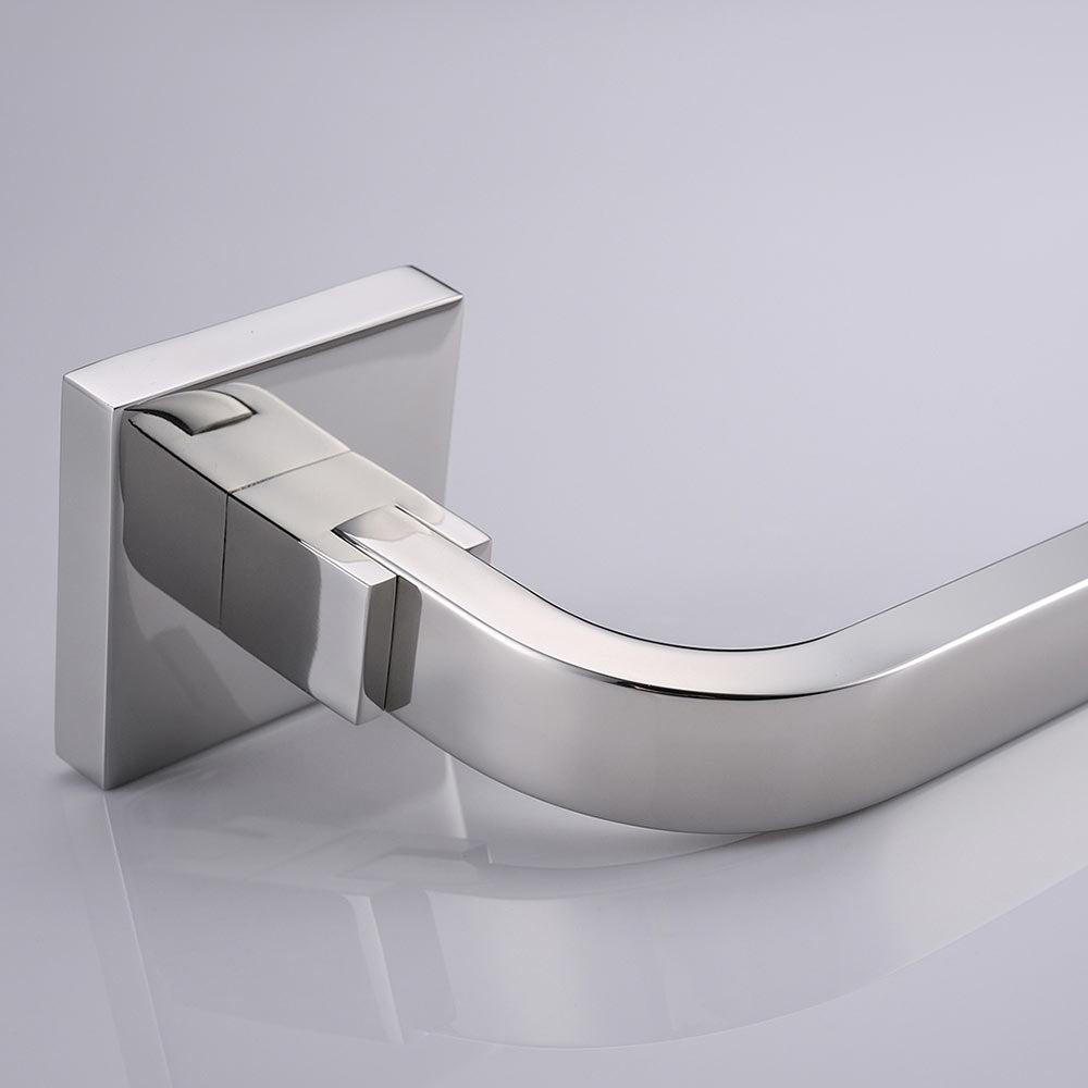 Stainless Steel Single Towel Bar | Square Design | Polished Chrome Finish