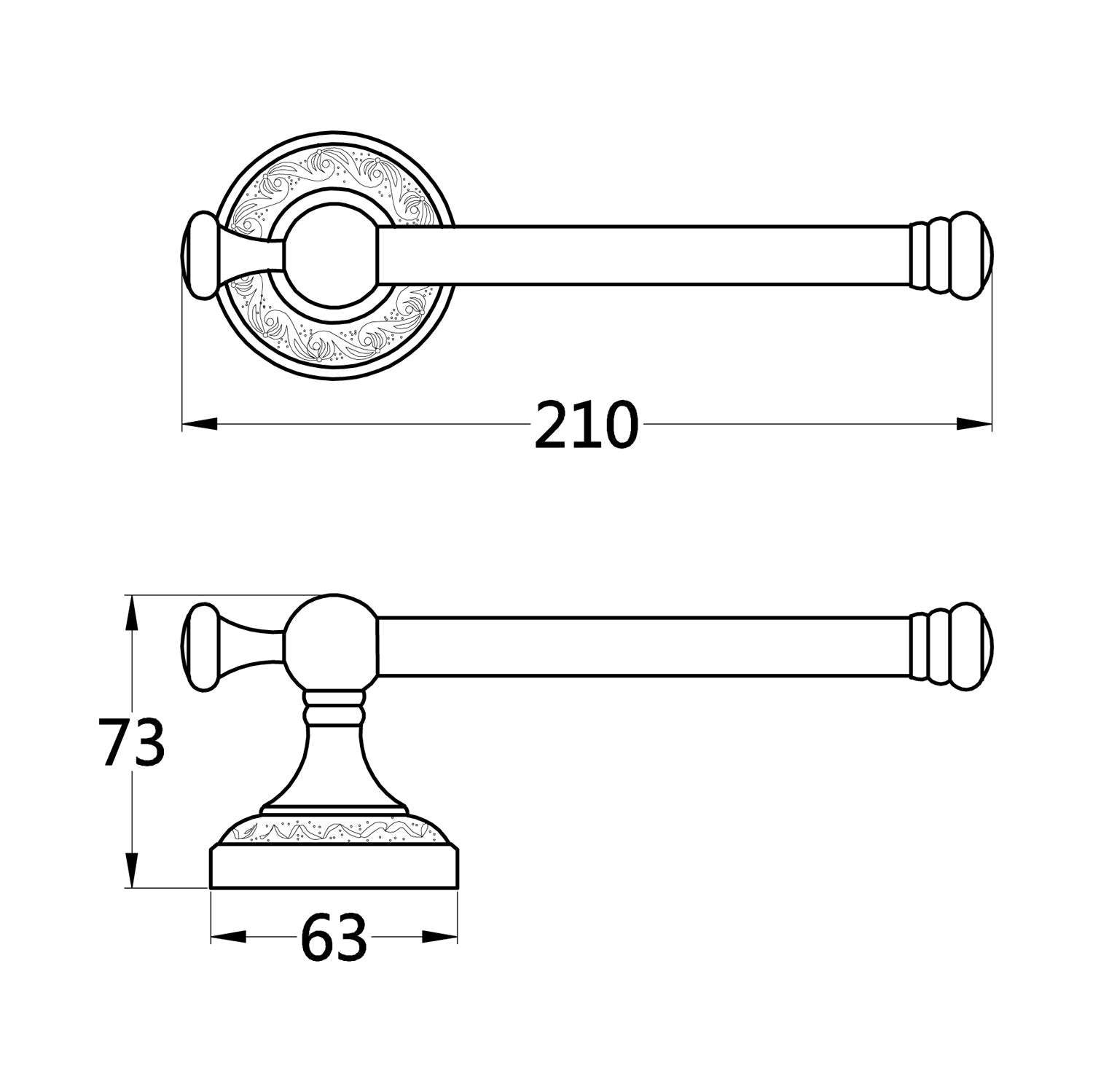 Rust-Proof Solid Brass Toilet Paper Holder | 21cm Easy-Change Bathroom Tissue Rack
