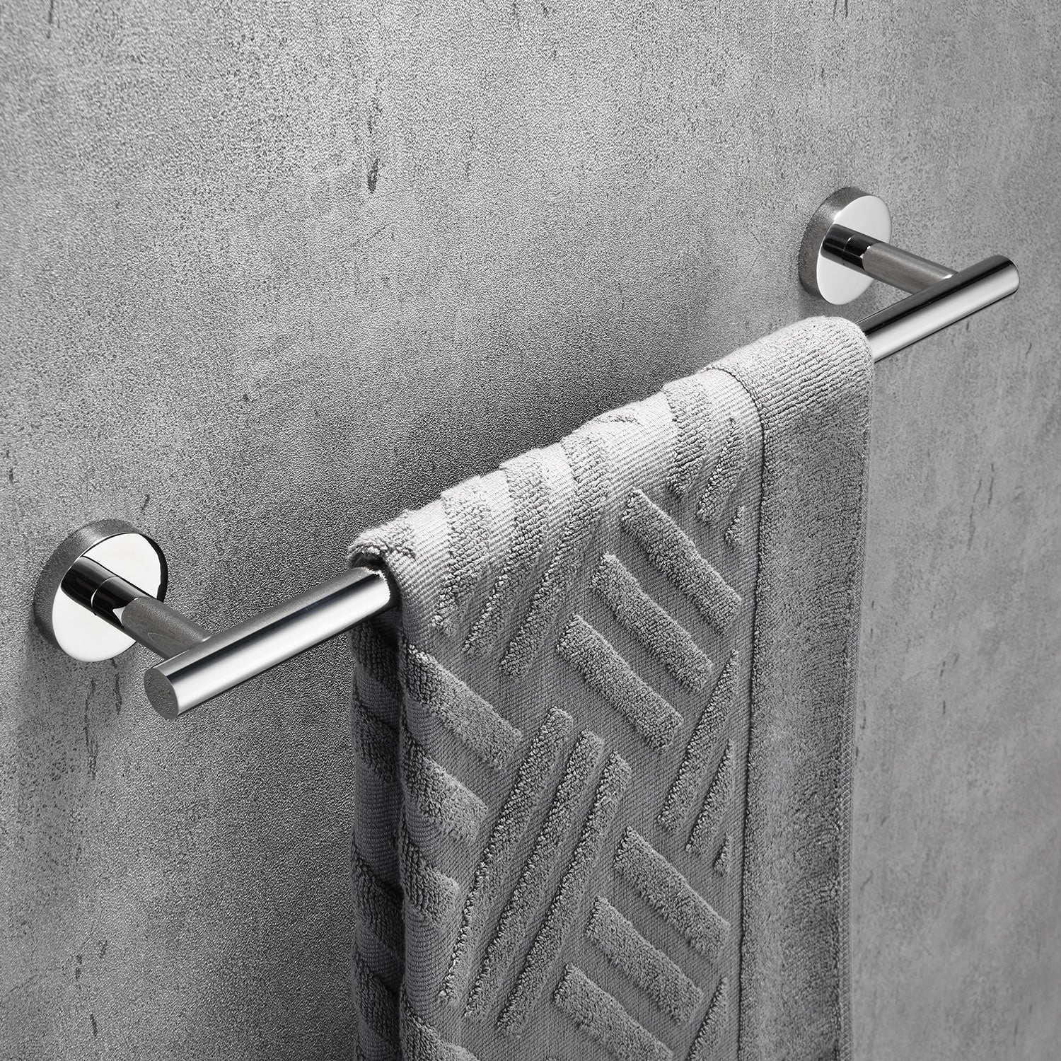 Stainless Steel Round Towel Bar | 3 Colors | Timeless Design Bathroom Towel Rack