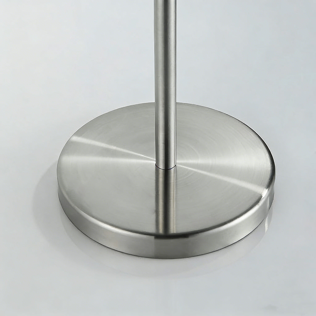 Freestanding Adjustable Towel Rack with Shelf | Stainless Steel Double Towel Bar Stand