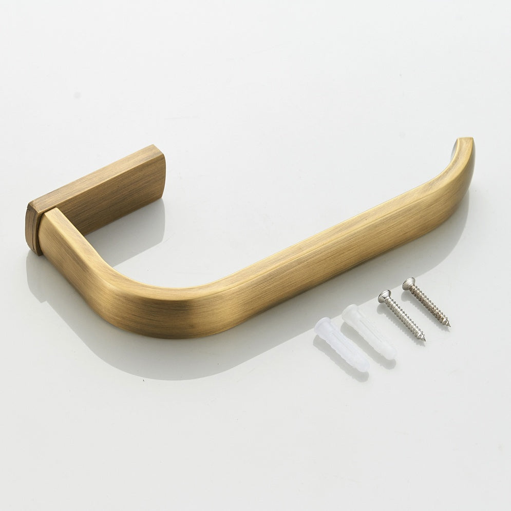 Rust-Proof 19.5cm Solid Brass Toilet Paper Roll Holder | Wall-Mounted Bathroom Hardware