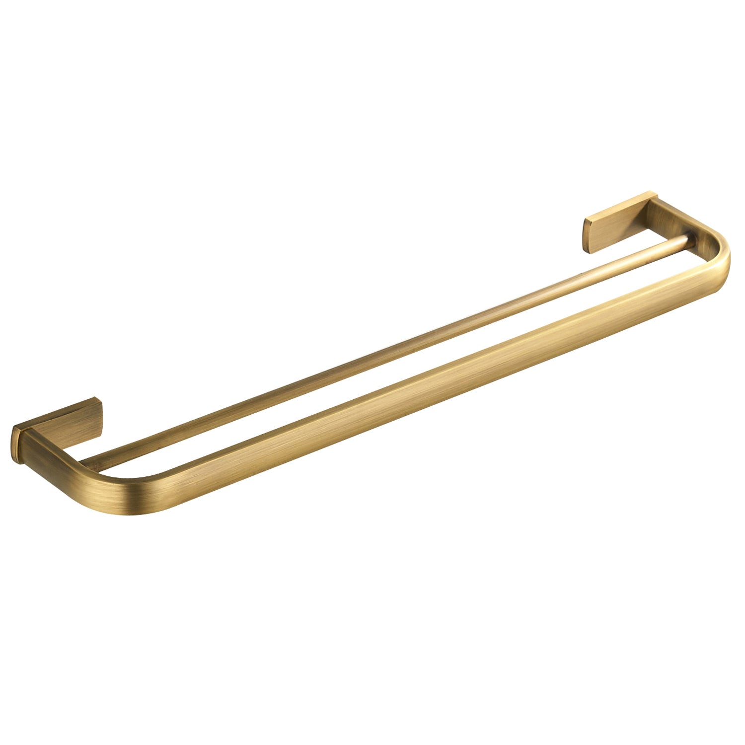 Rust-Proof 57cm Solid Brass Double Towel Rack | 2-Tier Wall-Mounted Bathroom Hardware
