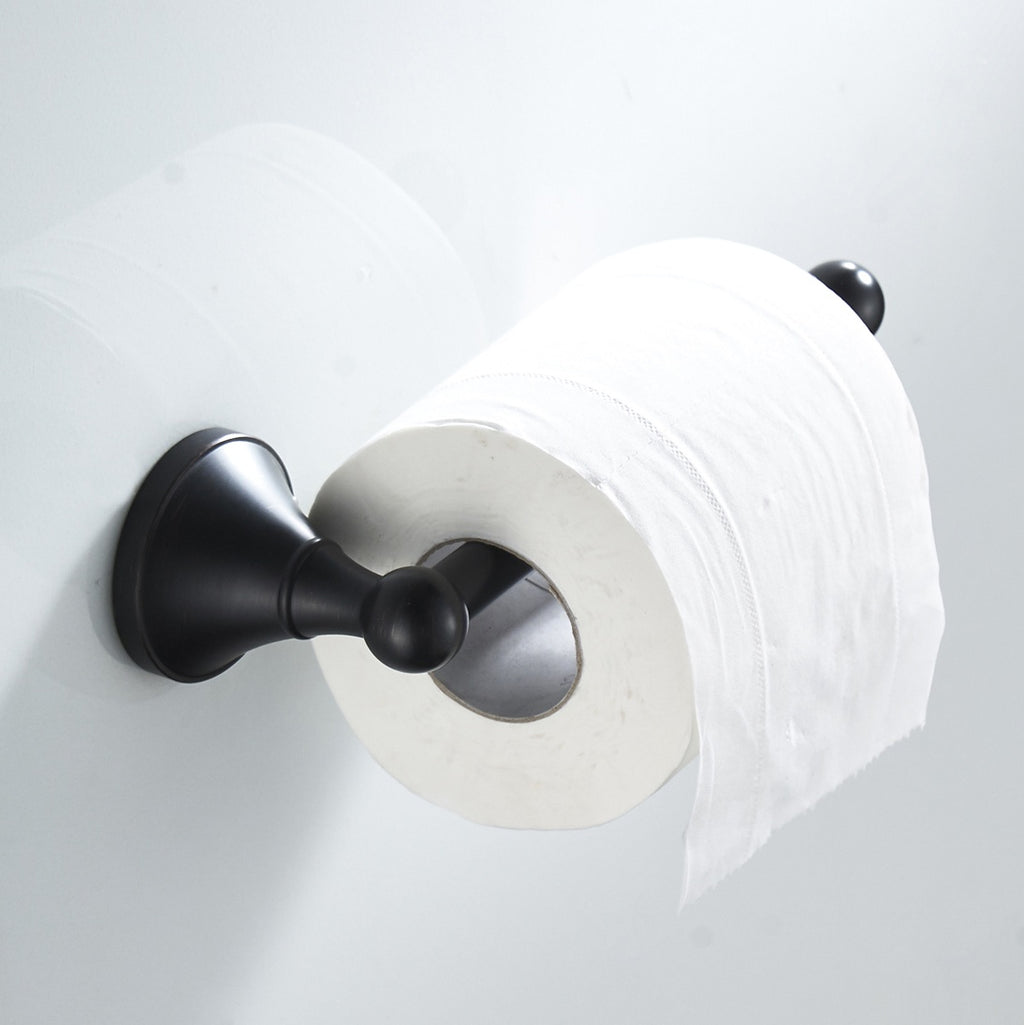 Solid Brass Toilet Paper Holder 20cm | Minimalist Wall-Mounted Bathroom Tissue Holder (4 Finishes)