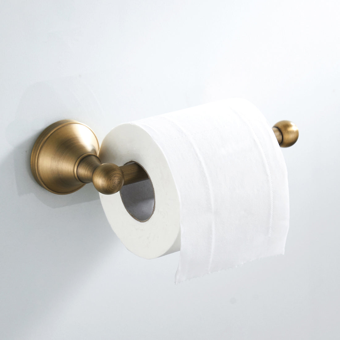 Solid Brass Toilet Paper Holder 20cm | Minimalist Wall-Mounted Bathroom Tissue Holder (4 Finishes)