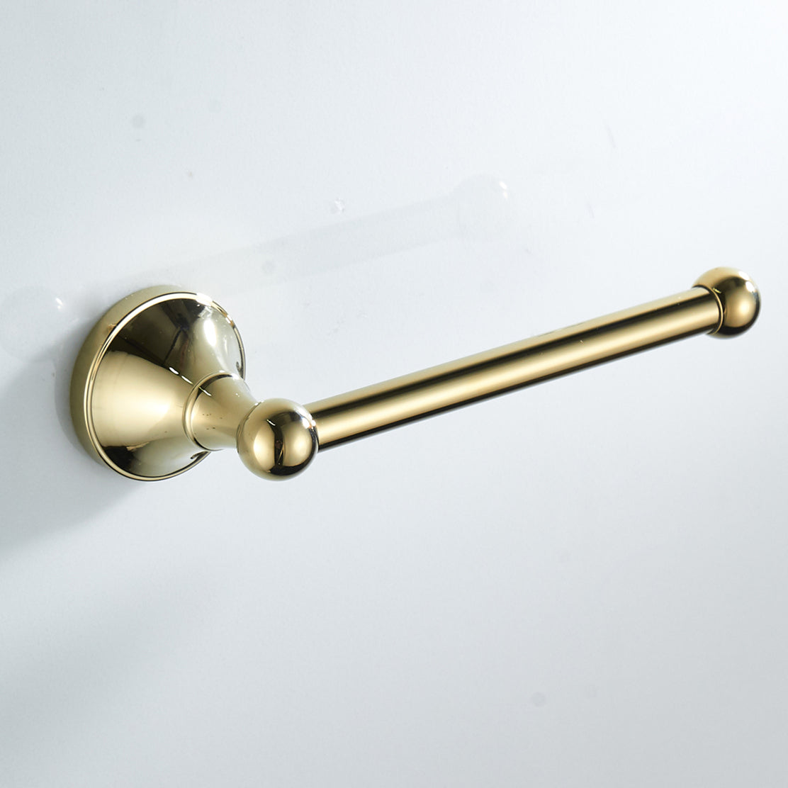 Solid Brass Toilet Paper Holder 20cm | Minimalist Wall-Mounted Bathroom Tissue Holder (4 Finishes)