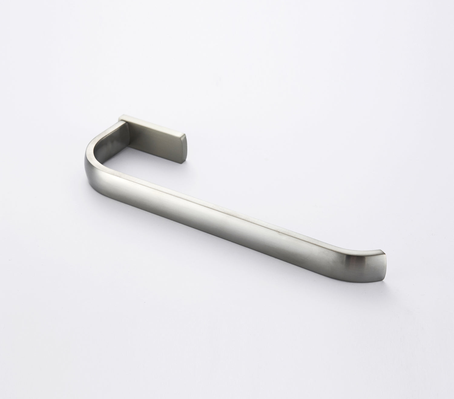 Solid Brass Open Towel Bar 29.5cm | Modern Curved Square-Base Bathroom Rail (4 Finishes)