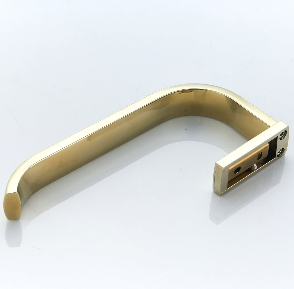 Rust-Proof 19.5cm Solid Brass Toilet Paper Roll Holder | Wall-Mounted Bathroom Hardware