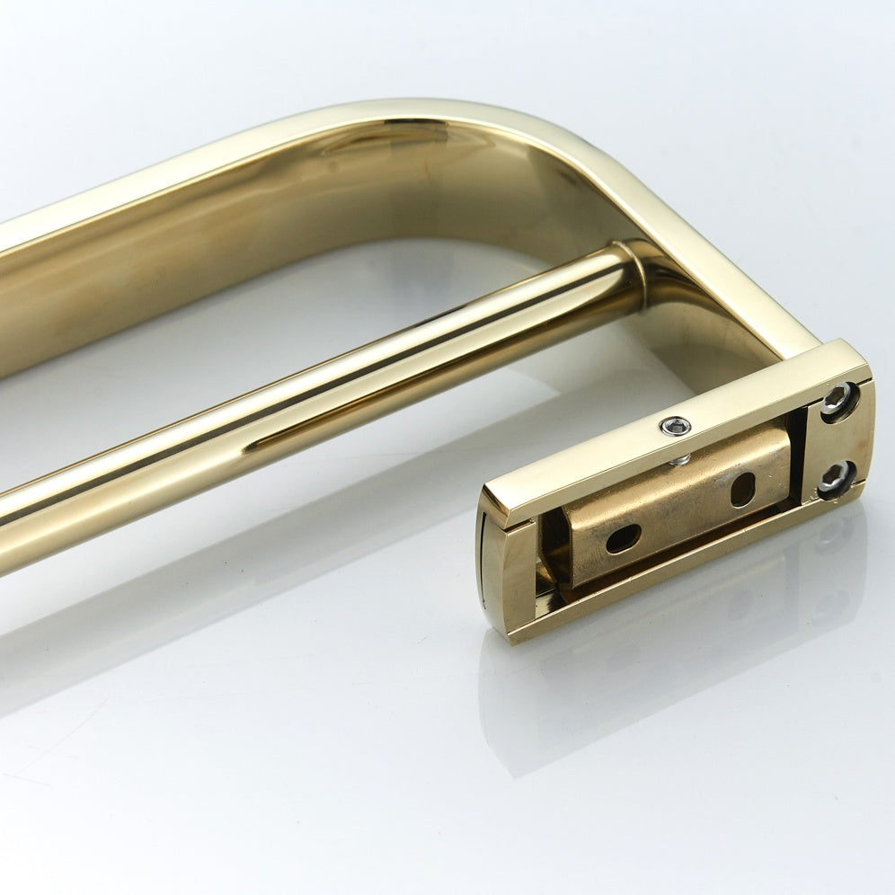 Rust-Proof 57cm Solid Brass Double Towel Rack | 2-Tier Wall-Mounted Bathroom Hardware