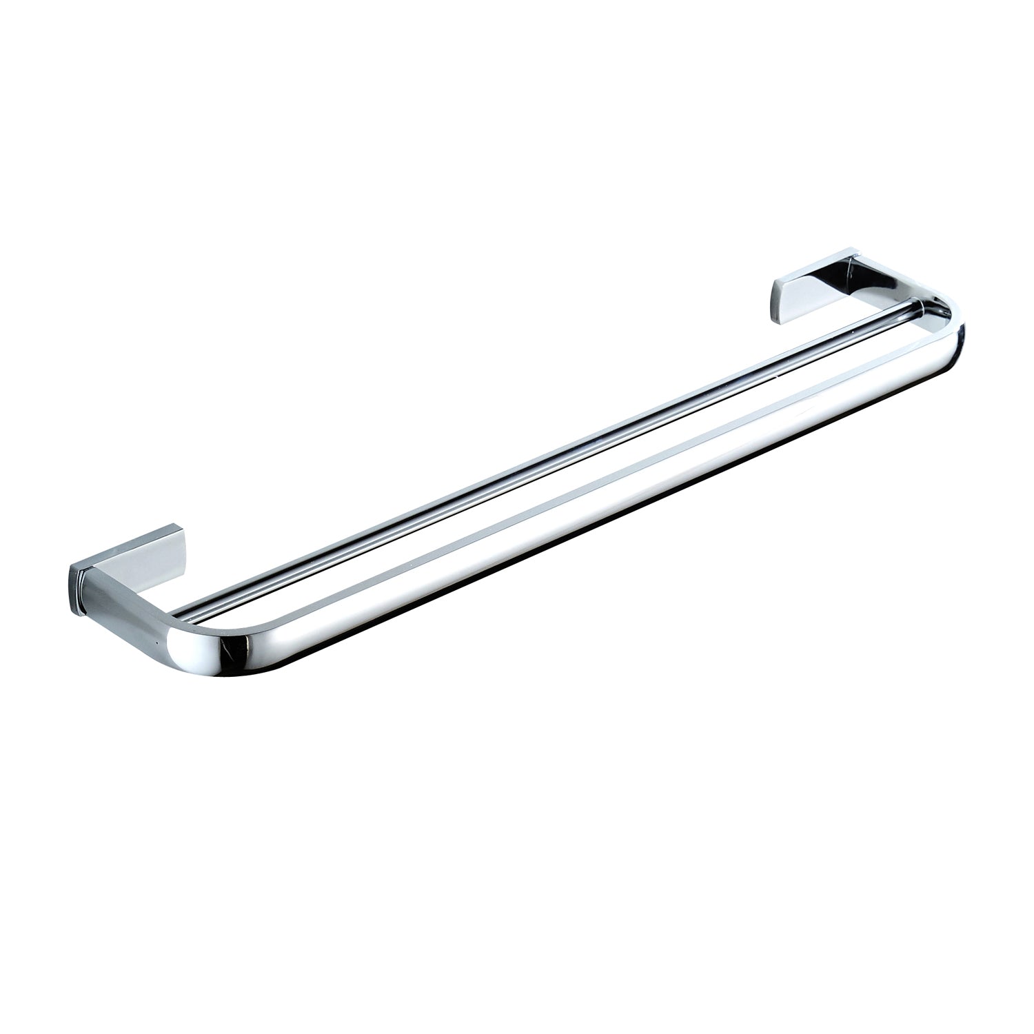 Rust-Proof 57cm Solid Brass Double Towel Rack | 2-Tier Wall-Mounted Bathroom Hardware