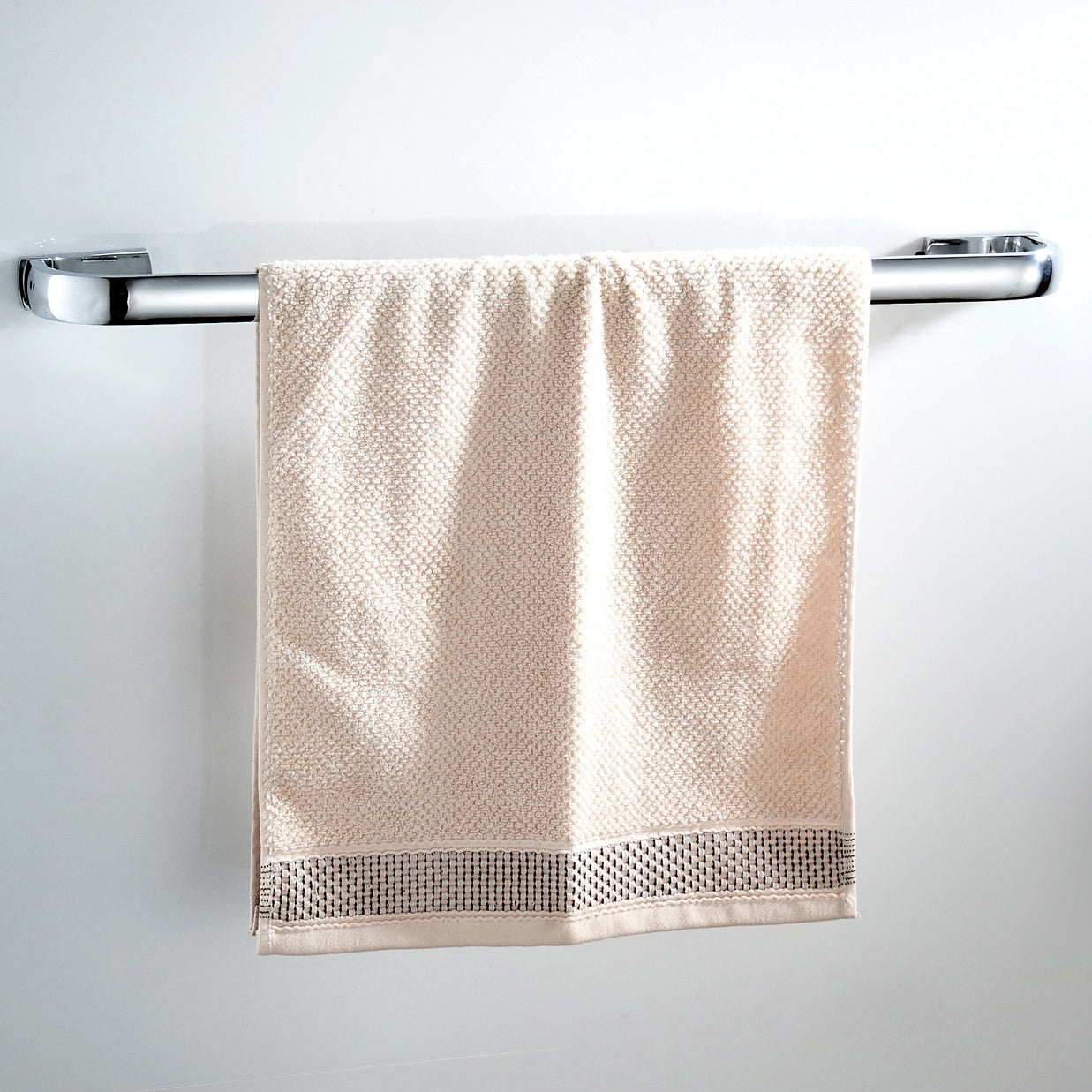 Rust-Proof 57cm Solid Brass Single Layer Towel Rack | Wall-Mounted Bathroom Hardware
