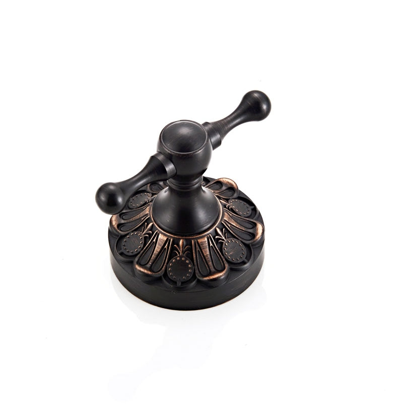 Antique Brass Double Robe Hook | Vintage Carved Bathroom Towel Hook