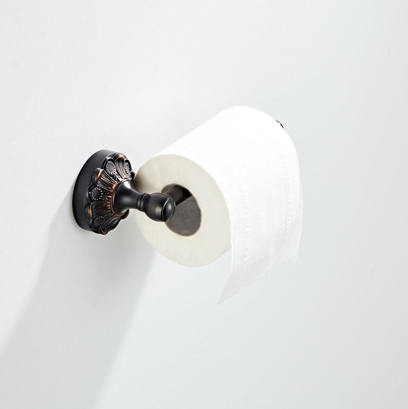 Brass Toilet Paper Holder Wall Mount Toilet Roll Holder with 2 Color /Brush Bronze and Oil Matte Black