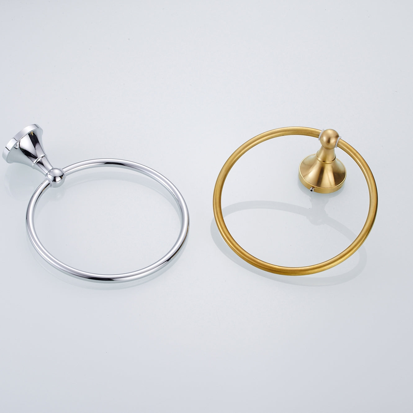 Rust-Proof Solid Brass Towel Ring | 18cm Compact Bathroom Towel Holder