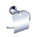 Solid Brass Toilet Paper Holder with Cover | Minimalist Bathroom Tissue Holder (4 Finishes)