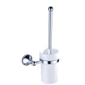 Rust-Proof Solid Brass Toilet Brush Holder | Removable Ceramic Cup