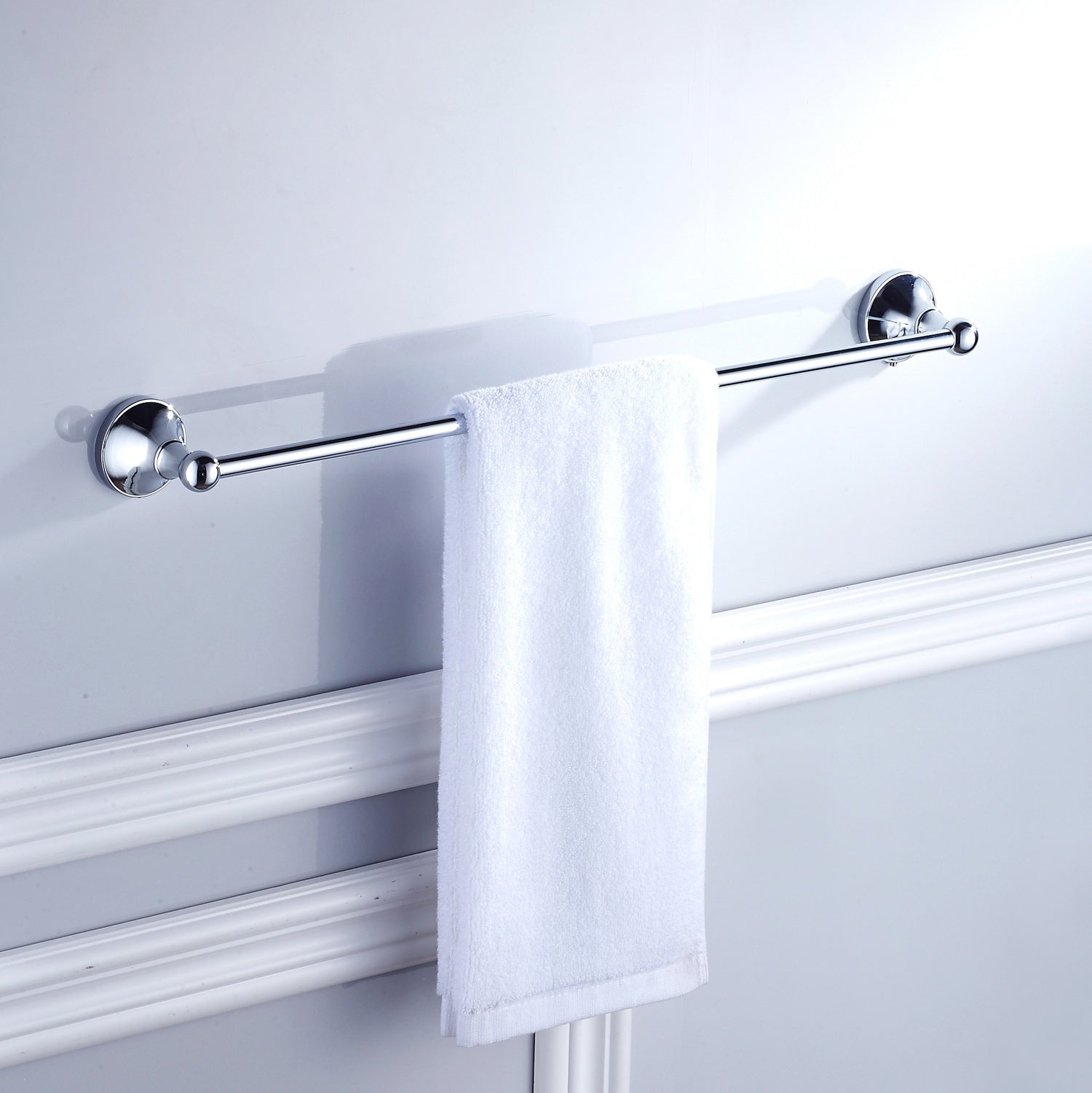 Solid Brass Towel Bar 60cm | Minimalist Wall-Mounted Bathroom Towel Rack