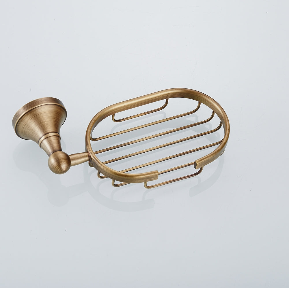 Solid Brass Soap Dish | Minimalist Oval Wall-Mounted Soap Holder (4 Finishes)
