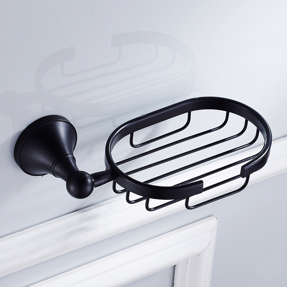 Solid Brass Soap Dish | Minimalist Oval Wall-Mounted Soap Holder (4 Finishes)