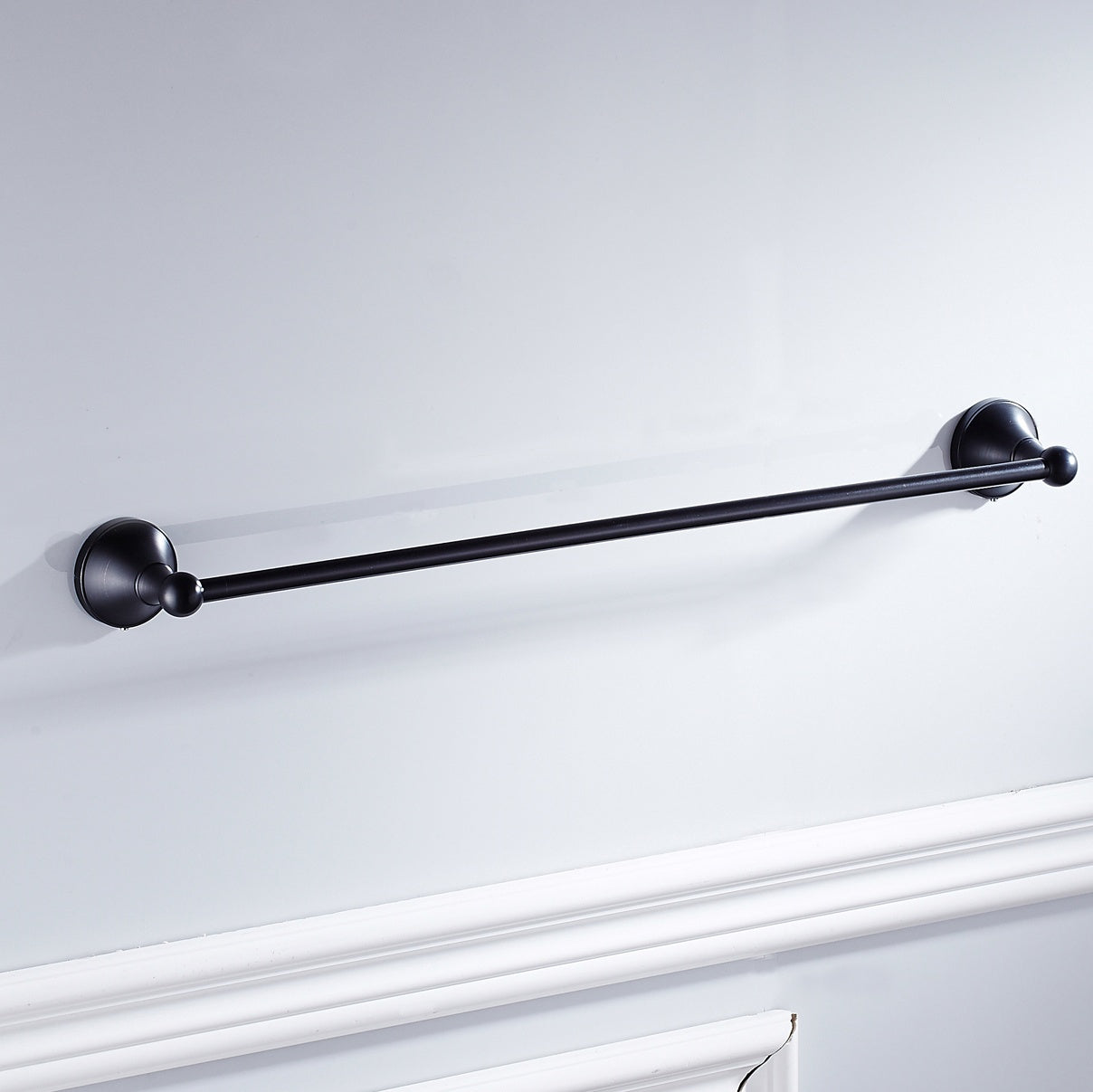 Solid Brass Towel Bar 60cm | Minimalist Wall-Mounted Bathroom Towel Rack