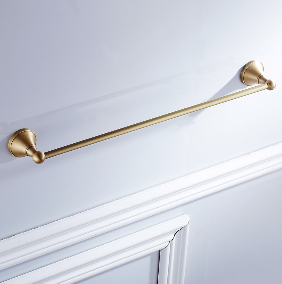 Solid Brass Towel Bar 60cm | Minimalist Wall-Mounted Bathroom Towel Rack