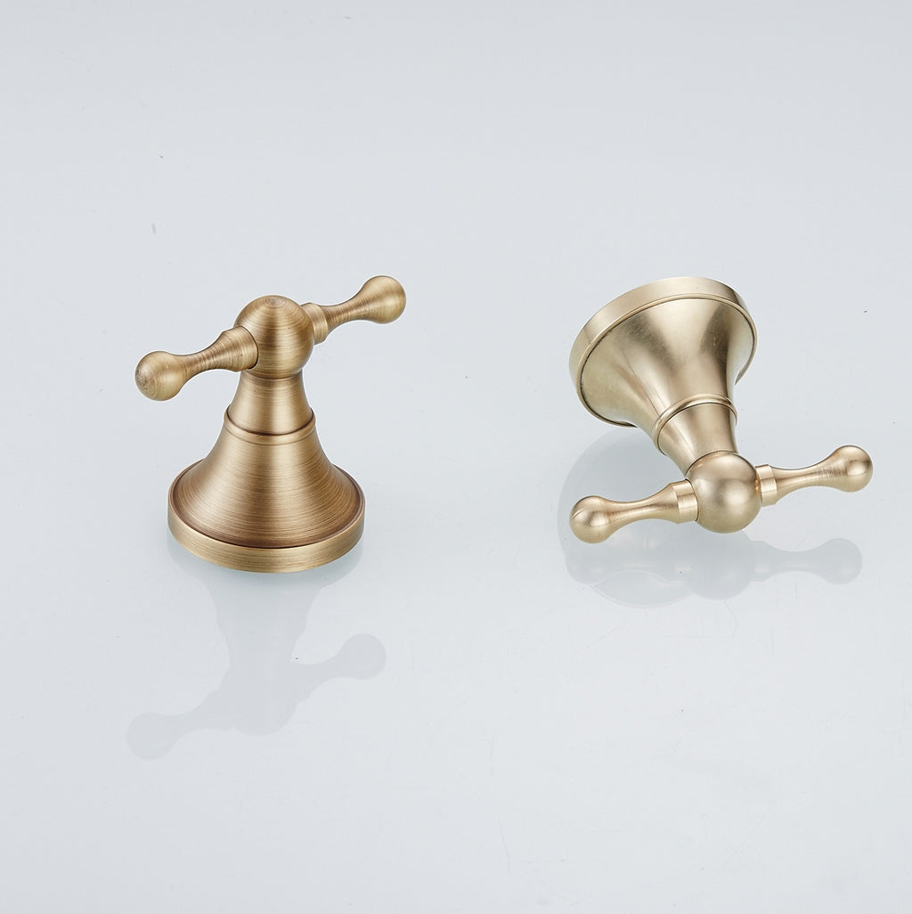 Rust-Proof Solid Brass Double Towel Hook | Wall-Mounted Bathroom Organizer
