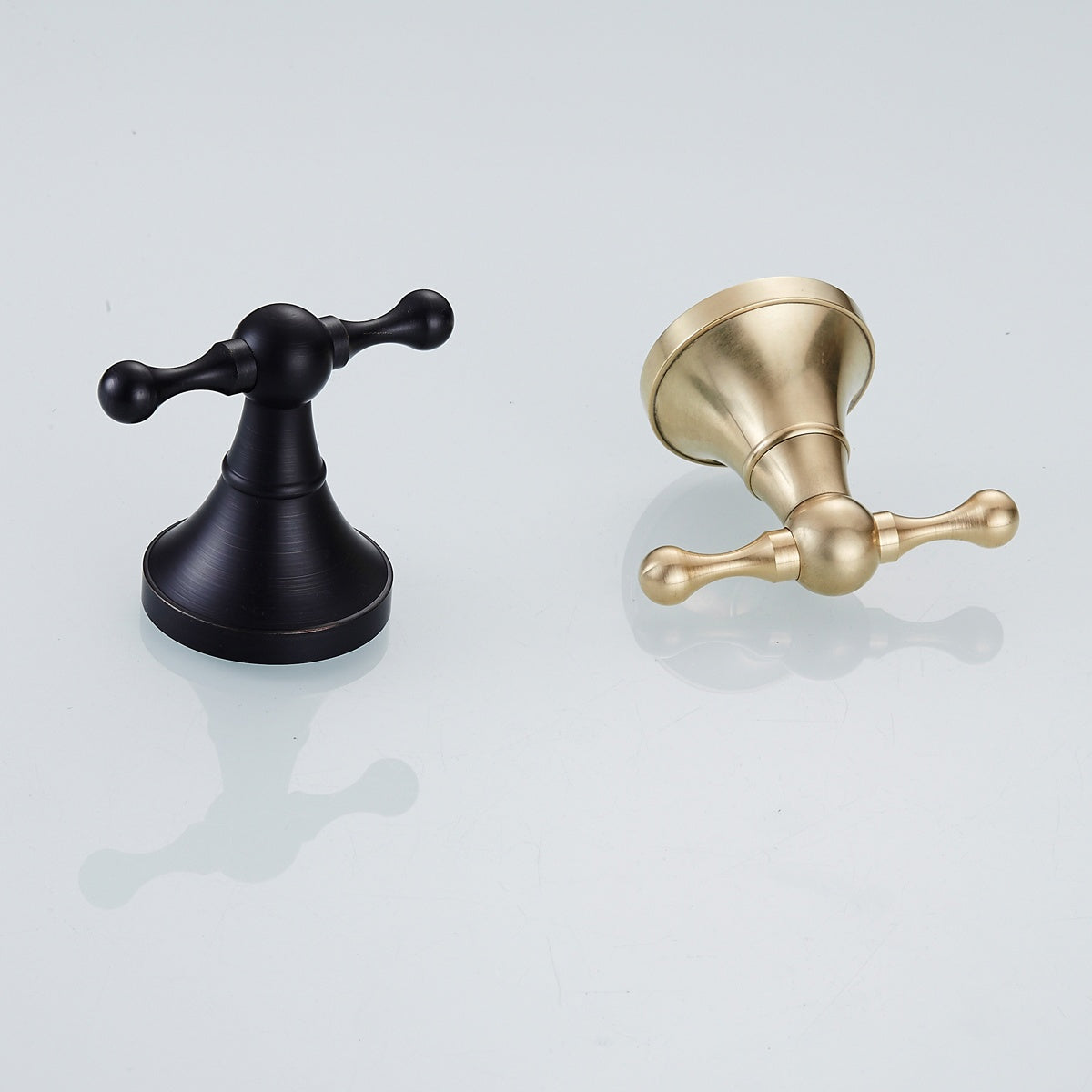 Rust-Proof Solid Brass Double Towel Hook | Wall-Mounted Bathroom Organizer