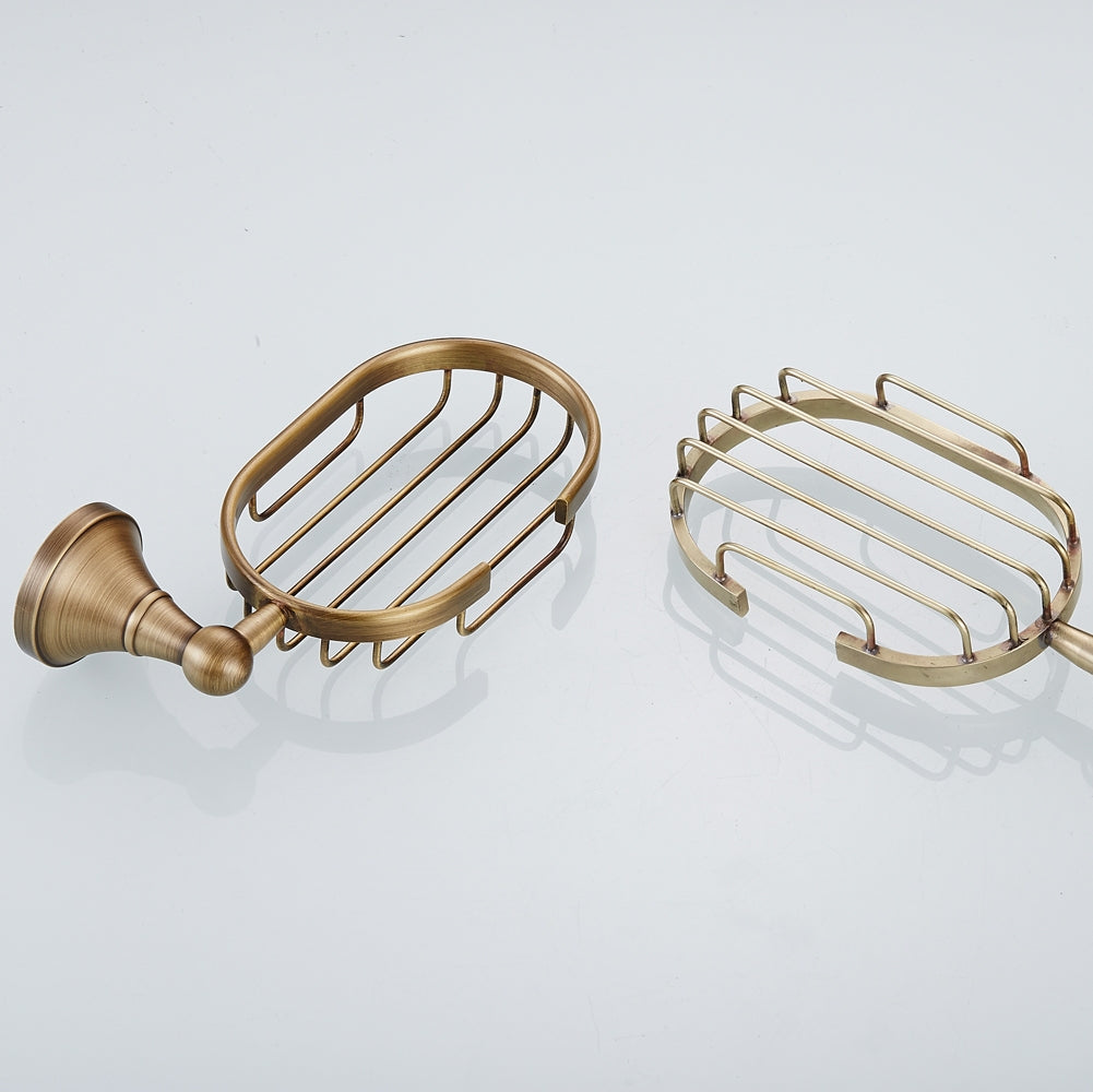 Solid Brass Soap Dish | Minimalist Oval Wall-Mounted Soap Holder (4 Finishes)