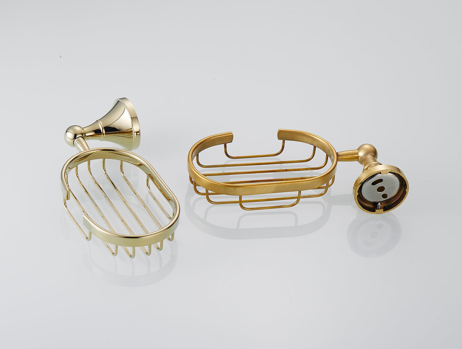 Solid Brass Soap Dish | Minimalist Oval Wall-Mounted Soap Holder (4 Finishes)