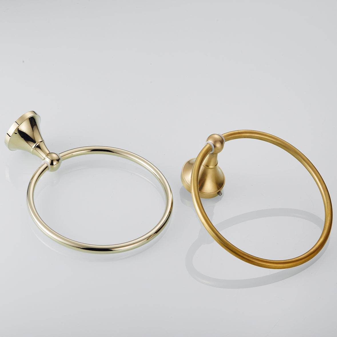 Rust-Proof Solid Brass Towel Ring | 18cm Compact Bathroom Towel Holder