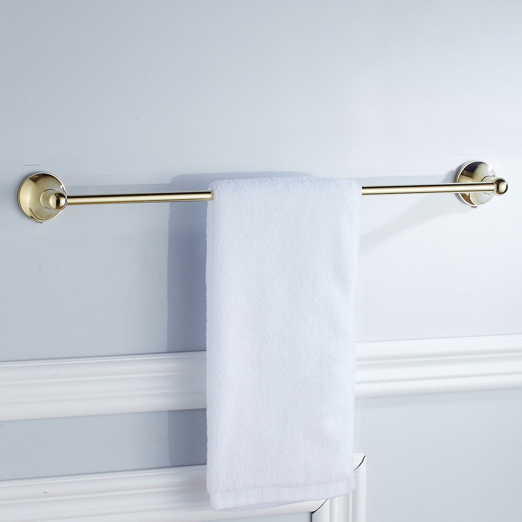 Solid Brass Towel Bar 60cm | Minimalist Wall-Mounted Bathroom Towel Rack