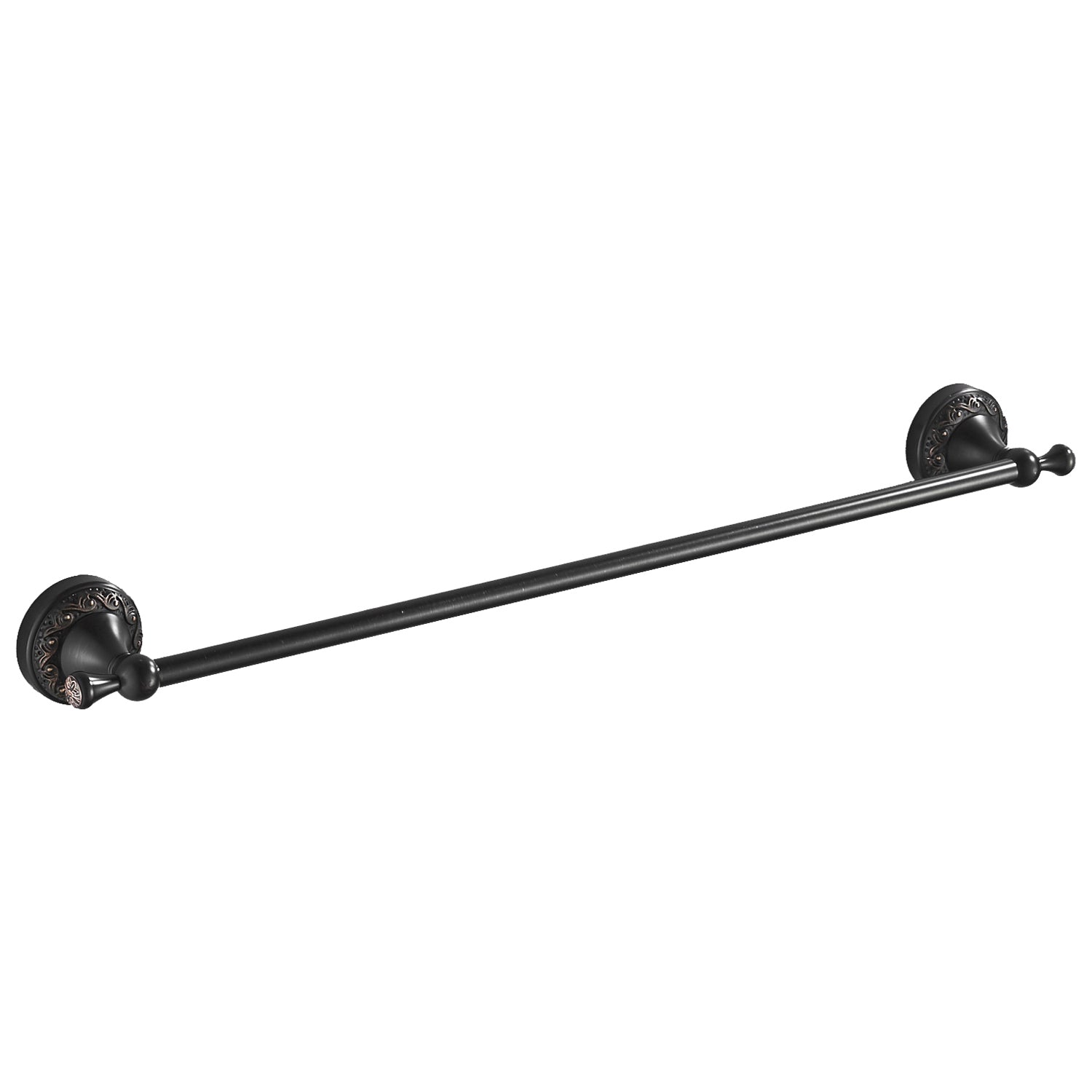 Rust-Proof Solid Brass Towel Holder | Ornate Vintage Bathroom Towel Rail