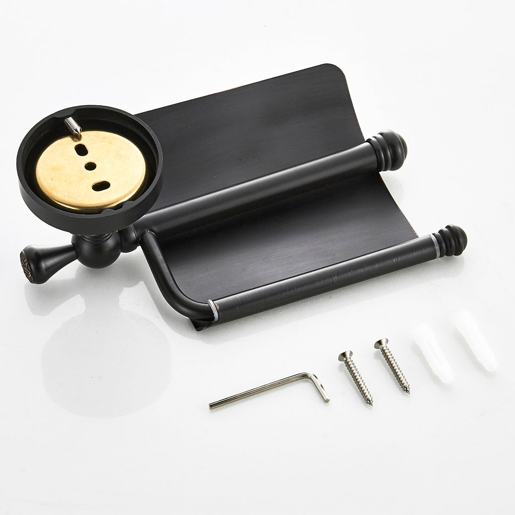 Dust-Proof Solid Brass Toilet Paper Roll Holder | Waterproof & Dustproof Cover