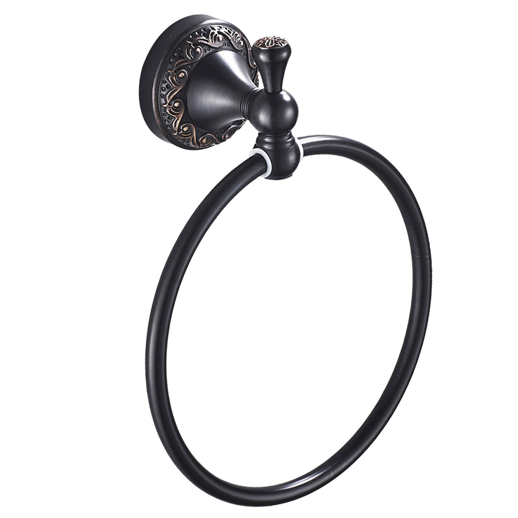 Rust-Proof Solid Brass Towel Ring | 18cm Compact Bathroom Towel Rail