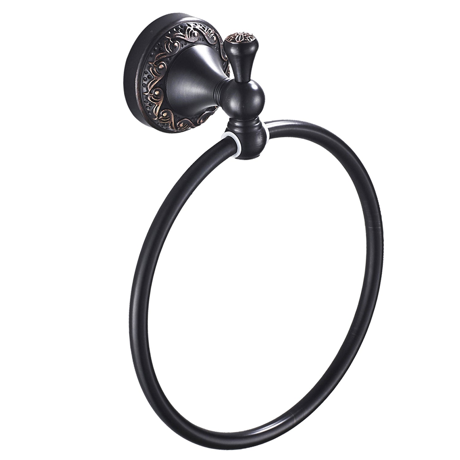 Rust-Proof Solid Brass Towel Ring | 18cm Compact Bathroom Towel Rail