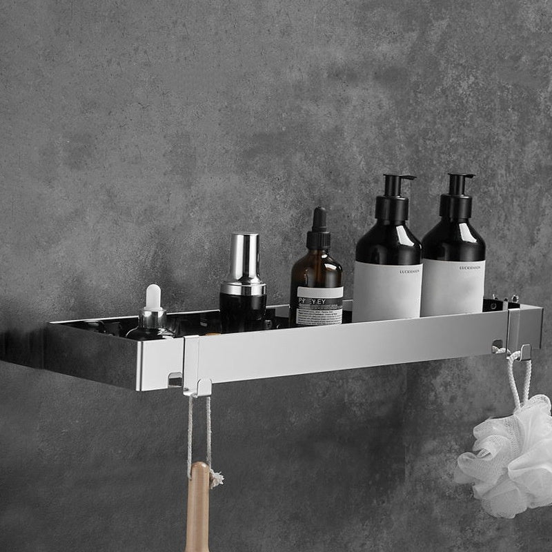 Rustproof 304 Stainless Steel Shower Caddy | 15KG No-Drill Wall Shelf | 30-60cm Multi-Size
