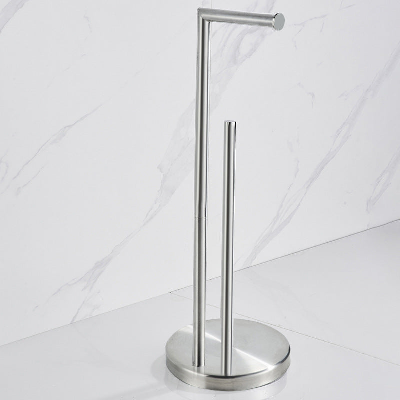Stainless Steel Freestanding Toilet Paper Holder | 5-Roll Storage | Stable Chrome Bathroom Stand
