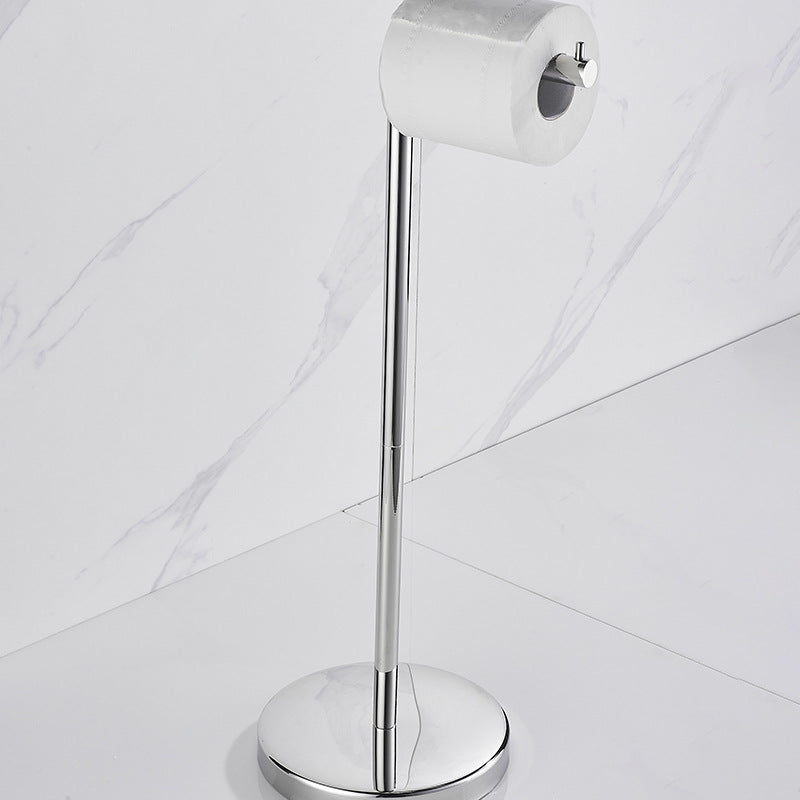 Stainless Steel Freestanding Toilet Paper Holder | 5-Roll Storage | Stable Chrome Bathroom Stand