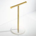 Stainless Steel 2-Roll Storage  Freestanding Toilet Paper Holder with Marble Base