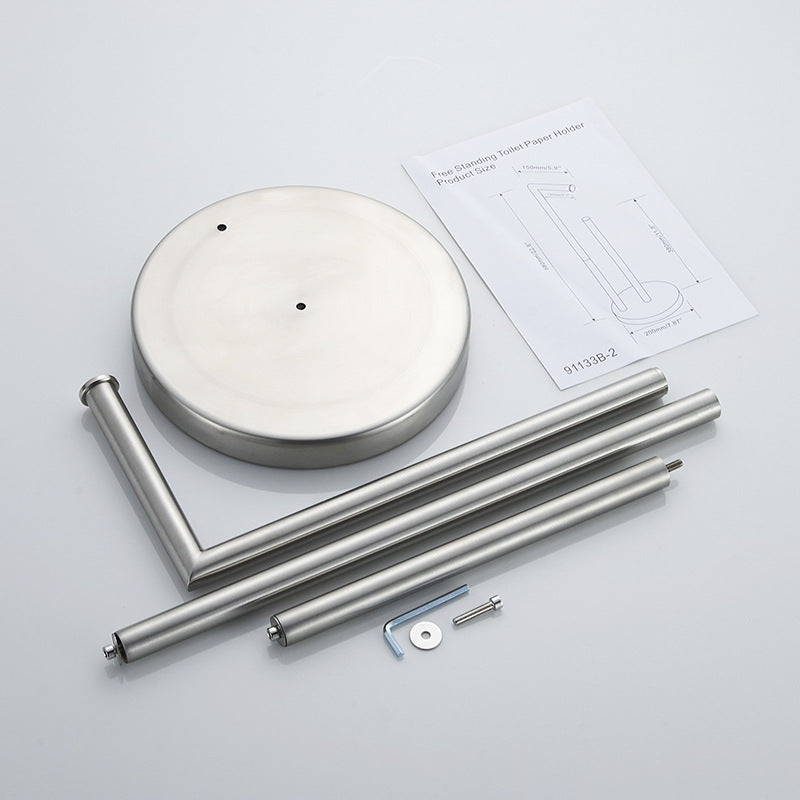 Stainless Steel Freestanding Toilet Paper Holder | 5-Roll Storage | Stable Chrome Bathroom Stand