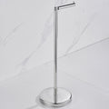 Stainless Steel Freestanding Toilet Paper Holder | 5-Roll Storage | Stable Chrome Bathroom Stand