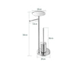 Free Standing 3-in-1 SUS304 Stainless Steel Toilet Paper Stand with Shelf & Toilet Brush Holder