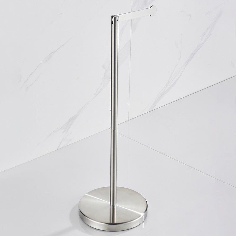 Freestanding Stainless Steel Toilet Paper Holder | 5-Roll Storage Stand with Weighted Base