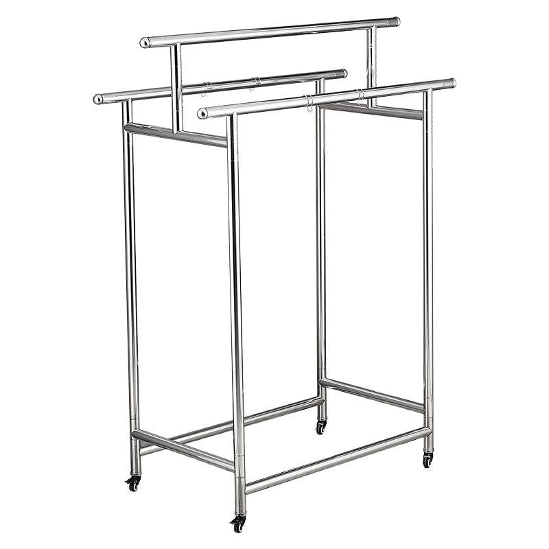 Adjustable SUS304 Stainless Steel Clothes Drying Rack - Heavy-Duty Rolling Laundry Rack