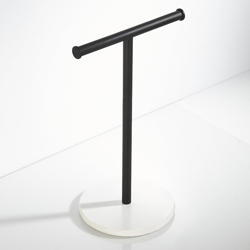 Stainless Steel 2-Roll Storage  Freestanding Toilet Paper Holder with Marble Base