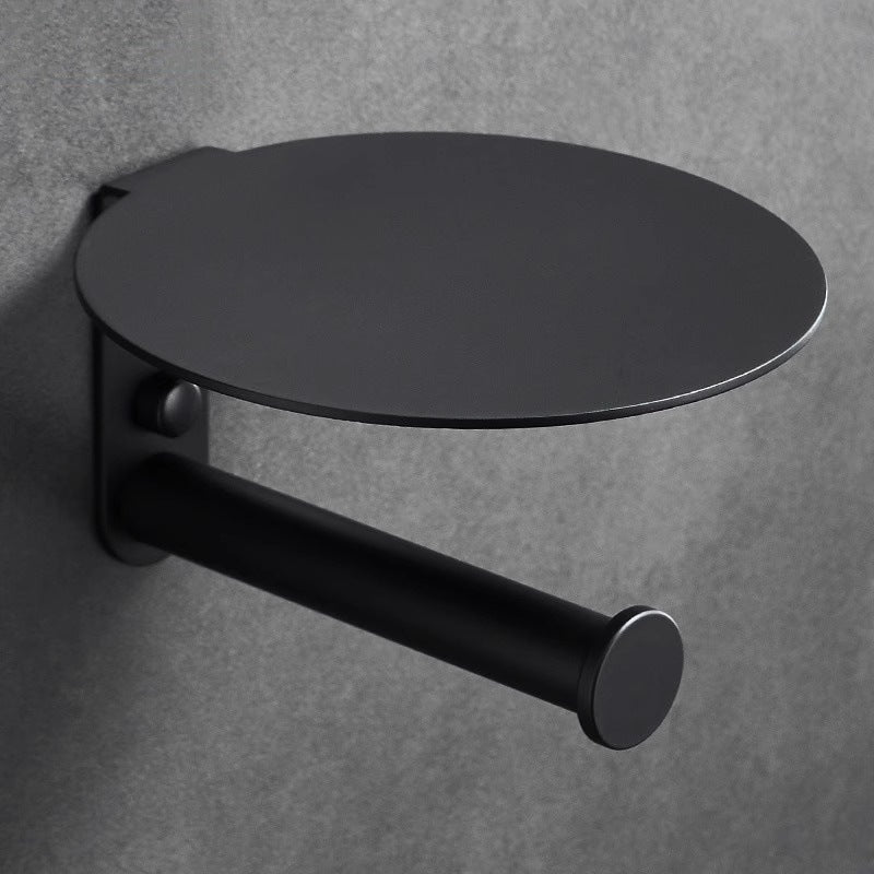 304 Stainless Steel Toilet Paper Holder with Shelf - Wall Mounted