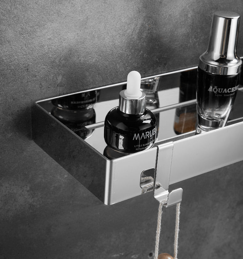 Rustproof 304 Stainless Steel Shower Caddy | 15KG No-Drill Wall Shelf | 30-60cm Multi-Size