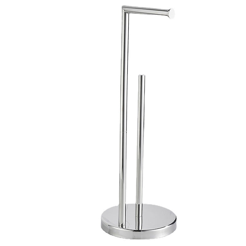 Stainless Steel Freestanding Toilet Paper Holder | 5-Roll Storage | Stable Chrome Bathroom Stand