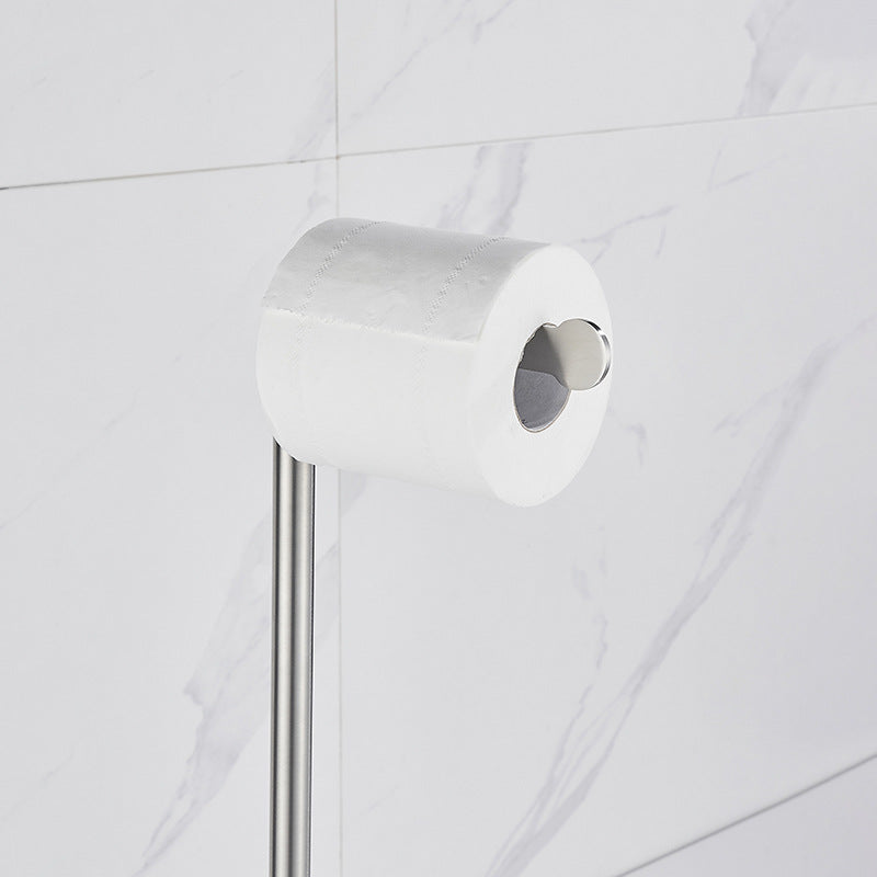 Freestanding Stainless Steel Toilet Paper Holder | 5-Roll Storage Stand with Weighted Base