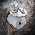 304 Stainless Steel Toilet Paper Holder with Shelf - Wall Mounted